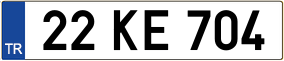 Trailer License Plate